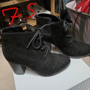 Black High Heel Ankle Boots
